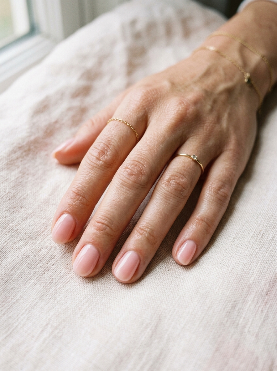 Soft Pink Minimal Nails als Minimal Nails Inspiration 2026